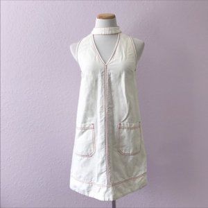 Holding Horses White Denim Collar Jumper Dress HOT